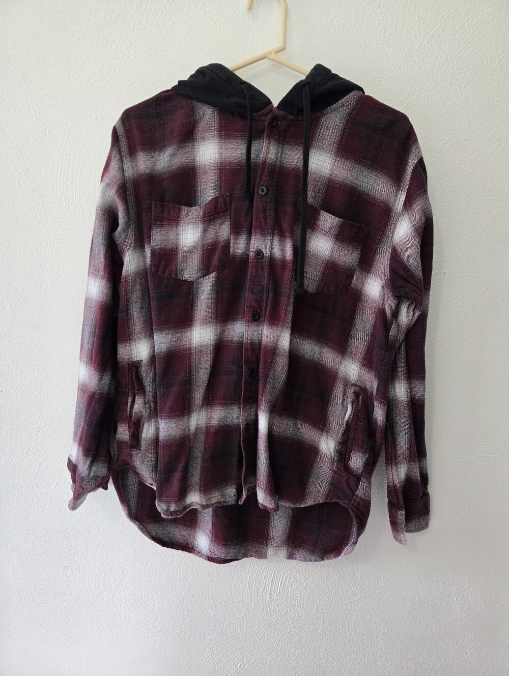 PacSun Plaid Hooded Shirt